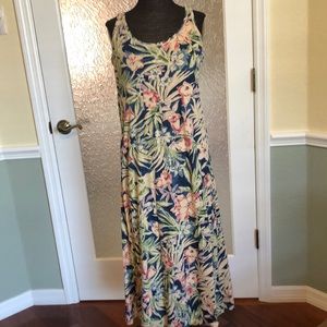 Chaps maxi sleeveless summer dress size petite medium